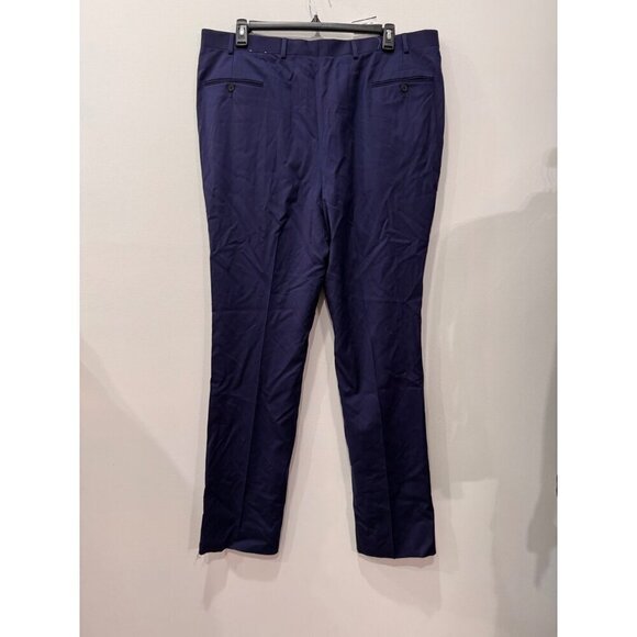 New Vitale Barberis Canonico Men's Size 42 R Super 110s Perennial Pants *Raw Hem - Picture 13 of 14